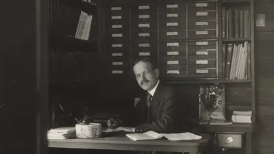 George Ellery Hale, in his office at Mount Wilson Observatory
