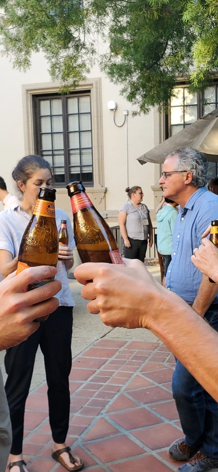 A social hour during the inaugural BSE retreat on the Caltech campus.