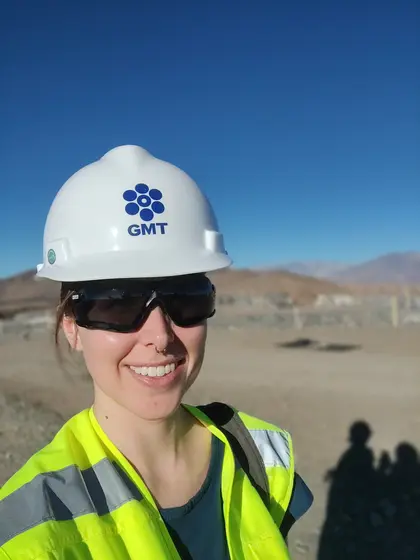 Erika Holmbeck at the Giant Magellan Telescope site