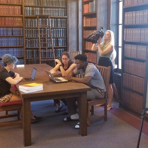Summer students interviewed for local news story.