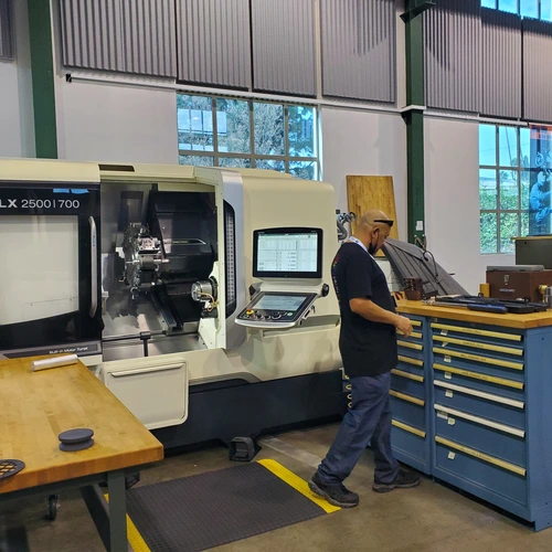 At work in the machine shop.