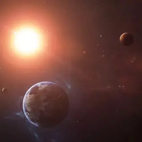 Earth, Sun, Mars